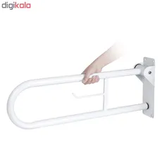 دستگیره تاشو کنار توالت فرنگی سفید